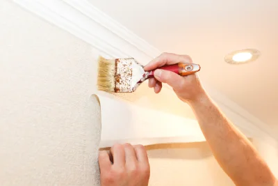 Pose de papier peint à Jauzé — revêtements muraux et toiles de verre